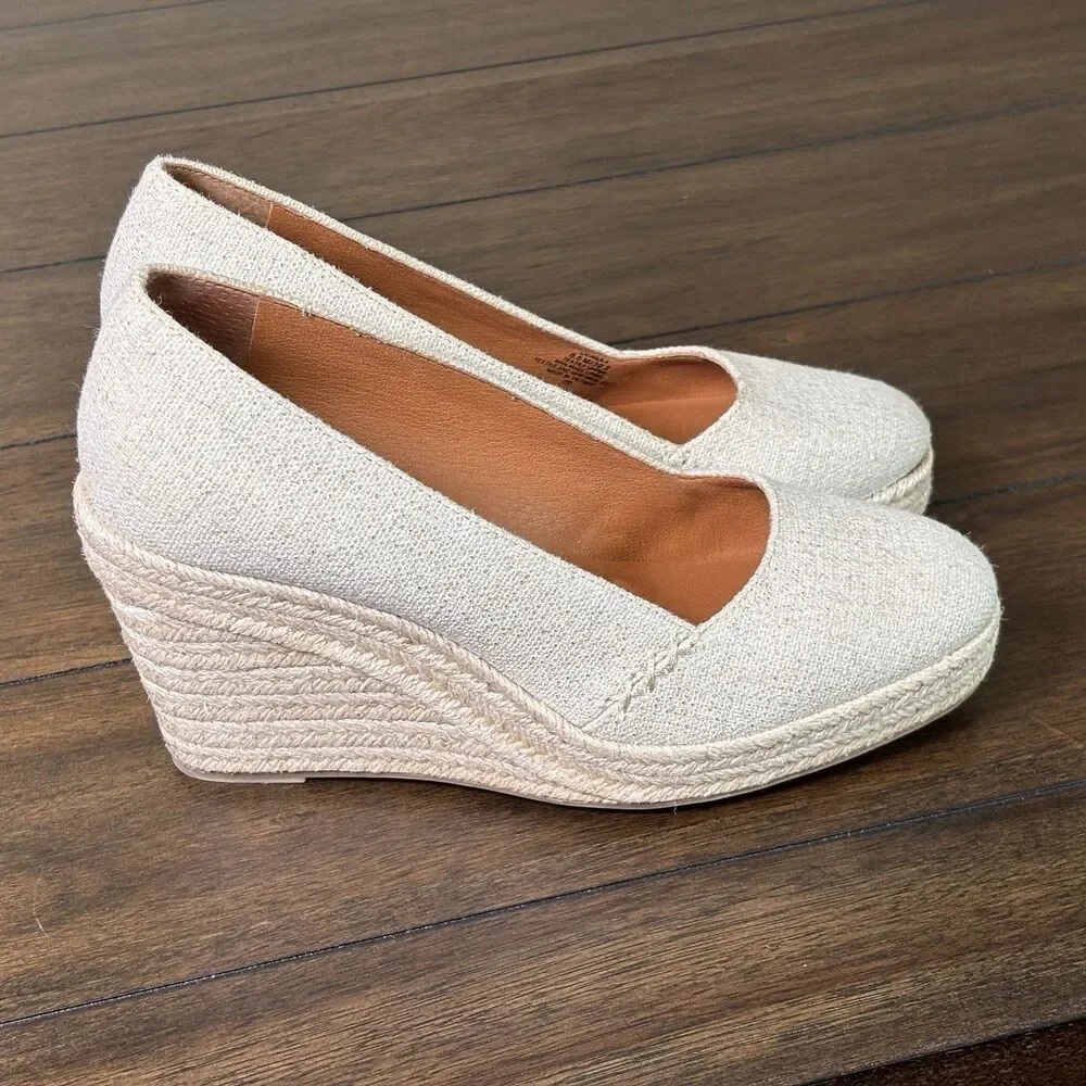 Lucky Brand lk Imula Wedge Natural Weave Size 8.5